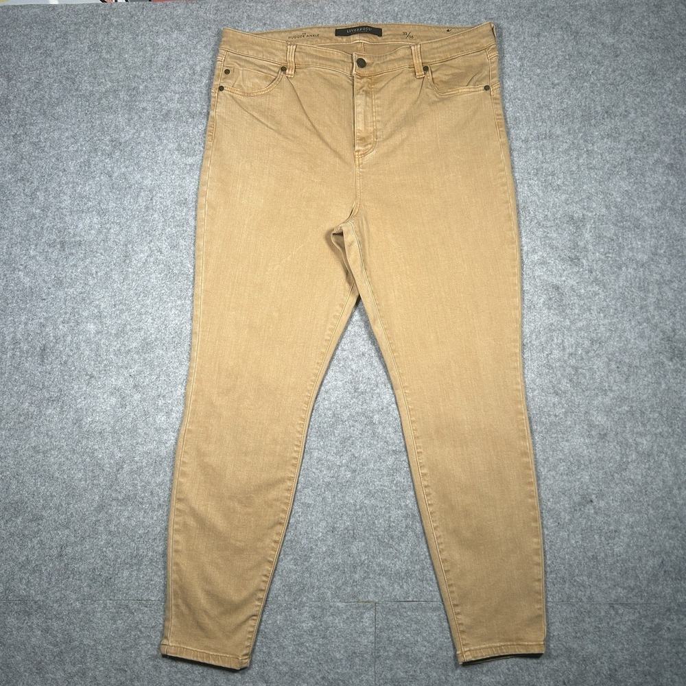 Liverpool Los Angeles Denimโ Jeans Women's 33/16 (36x28) Gold Honey Hugger Ankle